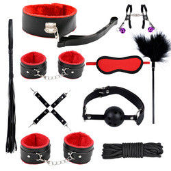 에로틱 일본 BDSM 세트 봉제 구제 키트 봉제 슈트 수갑  Nipple Clamps