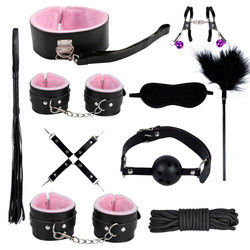 에로틱 일본 BDSM 세트 봉제 구제 키트 봉제 슈트 수갑  Nipple Clamps