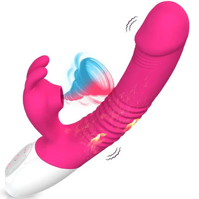 300g USB 재충전 진동기 섹스 장난감 핑크 토끼 개인 마사저