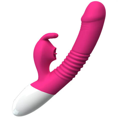 300g USB 재충전 진동기 섹스 장난감 핑크 토끼 개인 마사저
