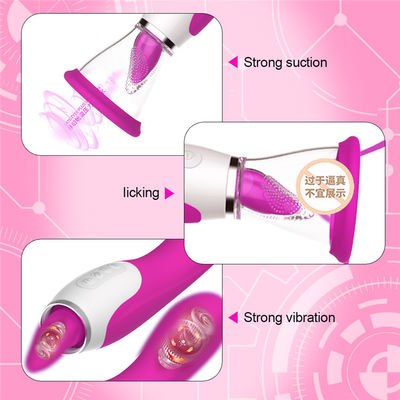 50dB 여성 섹스 진동기 섹스 진동기 장난감 여성 혀 딜도 가열  Nipple Sucker