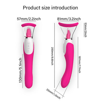 50dB 여성 섹스 진동기 섹스 진동기 장난감 여성 혀 딜도 가열  Nipple Sucker