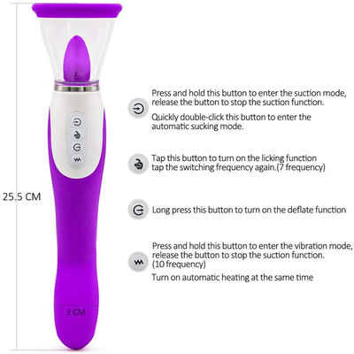 50dB 여성 섹스 진동기 섹스 진동기 장난감 여성 혀 딜도 가열  Nipple Sucker
