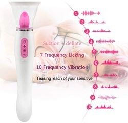 50dB 여성 섹스 진동기 섹스 진동기 장난감 여성 혀 딜도 가열  Nipple Sucker