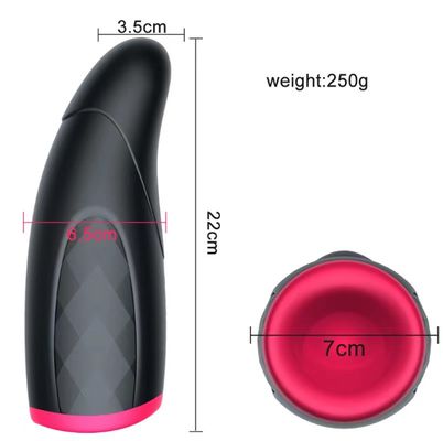 250g 진짜 질 남성 마스터베이터 장난감 컵 자동 피스톤 망원경 난방