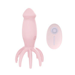 귀여운 미니 G점 진동기 8 손가락 문어 진동기 두피 머리 마사저