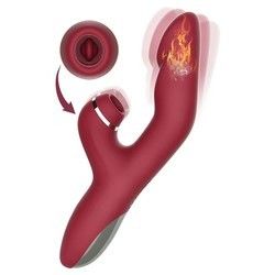 재충전 가능한 G점 섹스 장난감 방수 토끼 클리트 마사저 여성용 진동기