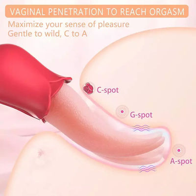 250g 로즈 비브레이터 섹스 장난감  Nipple Wearable Clit Stimulator 긴 혀 비브레이터