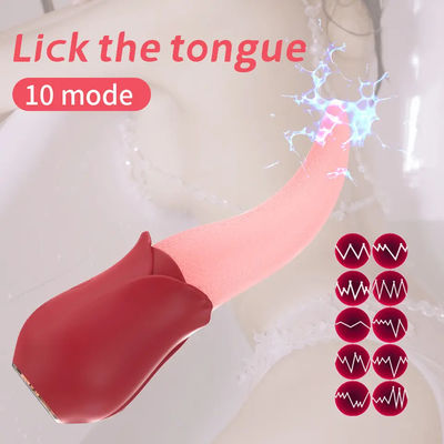 250g 로즈 비브레이터 섹스 장난감  Nipple Wearable Clit Stimulator 긴 혀 비브레이터
