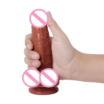 21.5 X 4cm 여성 현실적인 딜도 부드러운 실리콘 딜도 방수