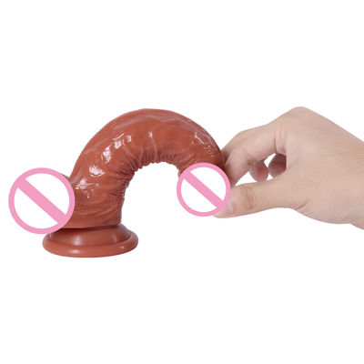 21.5 X 4cm 여성 현실적인 딜도 부드러운 실리콘 딜도 방수
