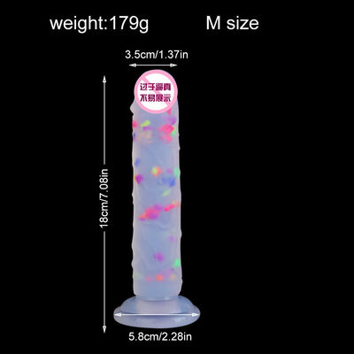 21.5 X 4cm 현실적인 힐러리 고무 인공 성관절 남성 수액 부드러운 실리콘