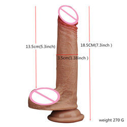 남성 성기 액체 실리콘 딜도 손 무료 슈퍼 현실적인 딜도 350g