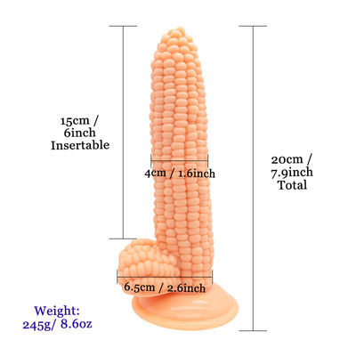 거대한 옥수수 모양의 현실적인 딜도 음경 옥수수 콤블 딜도 245g